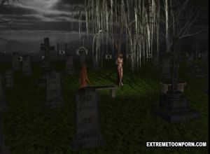 Групповуха зомби на кладбище